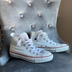 White hightop Converse